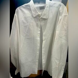 Armani collection beautiful men’s white long sleeve dress shirt